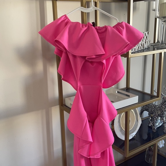 Pink Ruffles Maxi Dress - Picture 3 of 6